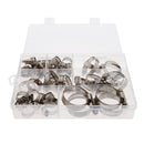 50 Pieces 8-38mm Adjustable Stainless Steel Worm Gear Hose Clamp Assortments