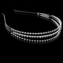 Women Girls Ladies Three Rows Rhinestone Tiara Hairband Wedding Party Supplies