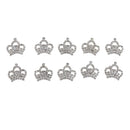 10 Silver Rhinestone Crown Bling Kits Craft Embellishments Scrapbook Buttons