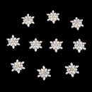 10 Pieces Glitter Crystal Floral Rhinestone Buttons Flatback Embellishments for Wedding Scrapbooking Craft DIY Hair Bow Accessories 28mm
