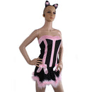 Women Girls Fashionable Shirt With Underwear & Headgear Sleepwear Night Dress Costume S / M
