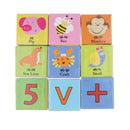 Wooden Animal Cube Block Puzzle Kids Children Educational Toys Birthday Gift