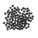 100 Pieces 9mm Solid Black Round Mushroom Domed Sewing Buttons for Doll Eyes Nose Making