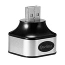 Quelima USB 2.0 HUB Splitter Adapter Mobile Phone Charger for Car Travel - Black Silver