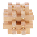 Intellectual Wooden Kong Ming Lock 3D Puzzles Brain Teaser Toy for Kids/Adults Desk Accessories -Untie The Half Ring