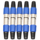 5 Pcs Audio Connector Adapter XLR 3Pin Female MIC Jack Plug for Microphone