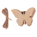 10x Butterfly MDF Wooden Shape Craft Embellishments Scrapbooking with String