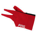 Professional Billiards Left Hand 3 Fingers Stretchable Gloves Snooker Pool Cue Shooters Glove Red