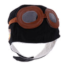 Novelty Warm Kids Baby Earflap Black Pilot Hats Protection Ear Winter Cap