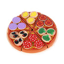 Funny Magnetic Wood Vegetables Pizza Pretend Play Set Kids Colorful Hand Eye Coordination Toy