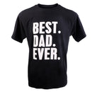 Best Papa Ever Letter Printed T-shirt Saying Slogan Tee Fathers Day Birthday Cosplay Party Gift Black L