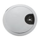 Desk Table Metal Grommet Outlet Wire Cable Cover 80mm Bright Light