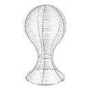 Durable Long Use Metal Hat Cap Helmet Rack Hair Wig Holder Storage Display Stand for Home Shop Use Silver White