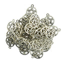 50 Pieces Tibetan Silver Necklace Pendant Base DIY Jewelry Pendant Accessories Craft Supplies