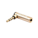 CTIA-OMTP Headphone Microphone Conversion Plug Parts for Cable Adapter Gold