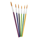 6 Pieces Fine Detailed Painting Brushes Round Pointed Tip Acrylic Watercolor Oil Ink Paint Brush Set