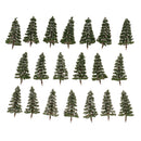 Pack 20pcs Model Tree with Snow Train Diorama Wargame Layout N 1:150 SCALE