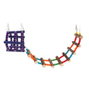Wooden Ladder Toys Swing Suspension Bridge for Parrot Cockatiel Parakeets