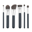 6PCS Flat Angled ROund Cosmetic Makeup Brush for Lip Eyeshadow Eyebrow Cheek Powder Foundation