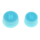 1 Pair Air Conditioning R134a Charging Service High Low Side Port Caps Blue