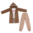 1/3 BJD Uncle Doll Clothes Sweatshirt Jacket Pants Outfit for AOD AS DOD DOI Doll Accessories Brown & White Color