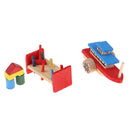 1:12 Scale Doll House Miniature Decor Wooden Building Blocks Boat Music Tool
