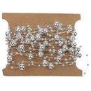 5M Fishing Line Silver Plated Pearl Bead Chain Trim DIY Decoration