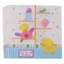 20pcs Disposable Paper Baby Duck Bottle Napkins Party Baby Shower Tableware