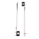 2 Pcs Marine Stainless Steel Rail Mount Flag Pole For Boat Yacht 7/8" Rails