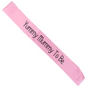 Baby Shower Party Charms Yummy Mummy To Be Written Sash Women Clothing Accessory Pink