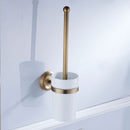 Bathroom Wall Mounted Brass Toilet Clean Brush Holder with Ceramic Cup Set