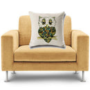 Home Bedroom Sofa Decor Throw Square Cushion Pillow Case Colorful Owl Design Pillow Cover Car Cushion Cover Linen Pillowcase