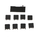 Rubber Feet Plastic Button Screw Covers Replacement For PS3 Slim 2000 3000 - Black