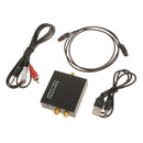 Digital Optical Coaxial S/PDIF TOSLINK to Analog RCA R/L Audio Converter USB