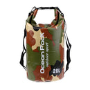Magicdeal Waterproof Dry Bag For Swimming Camping Fishing Drifting Camouflage Green 20L