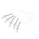 Fishing Rigs Lures Fish Skin Baits Flasher Sabiki Rigs with Barrel Swivels Hook 1/0