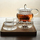 High Heat Resistant Borosilicate Thicken Glass Teapot Warmer Heating Base Set Tea Pot Tealight Heater