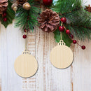 5 Pieces Wood Christmas Tree Kids Crafts Hanging Ornament with String for Xmas Decoration