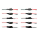2 Pin Way Car Waterproof Electrical Connector Plug with Wire AWG Marine Pack of 10