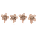 4pcs Hessian Burlap Flowers Rustic Wedding Craft Making Decoration