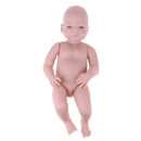 22inch Unpainted Reborn Awake Doll Kits Soft Vinyl Newborn Baby Girl Model DIY Making Accessories