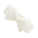 Women Girls Ladies PU Leather Fashionable Wide Stretch Bow Shaped Waist Belt Band White