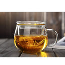 Heat-resistant Glass Cup Female Summer Transparent Filter with Lid Office