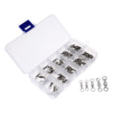 50pcs/lot Heavy Duty Ball Bearing 2# 3# 4# 5# 6# Swivels Rings for Sea Fishing