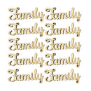 Wooden Family Words Creative Development Decorative Party Sweet Family DIY Gift For House Room DIY Creative Decoration Crafts Pack of 10 Pcs