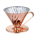 Rose Gold Copper Coffee Filter Cup Coffee Dripper Manual Filter Dripper