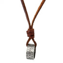 Fashion Men Retro Leather Cord Necklace Wide Round Circle Ring Pendant