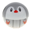Cute Inertia Nodding Tumbler Animal Doll Wiggle & Crawl Rustling Ball Toy Ring Bell Crawling Early Educational - penguin