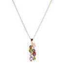 Charming Womens Teardrop Multi-Colored Bar Necklace Fashion Jewelry Xmas New Year Gift
