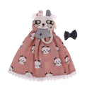 Fashion Skirt with Kitty Pattern & Headwear Accessory for 1/6 Blythe Dolls Pink